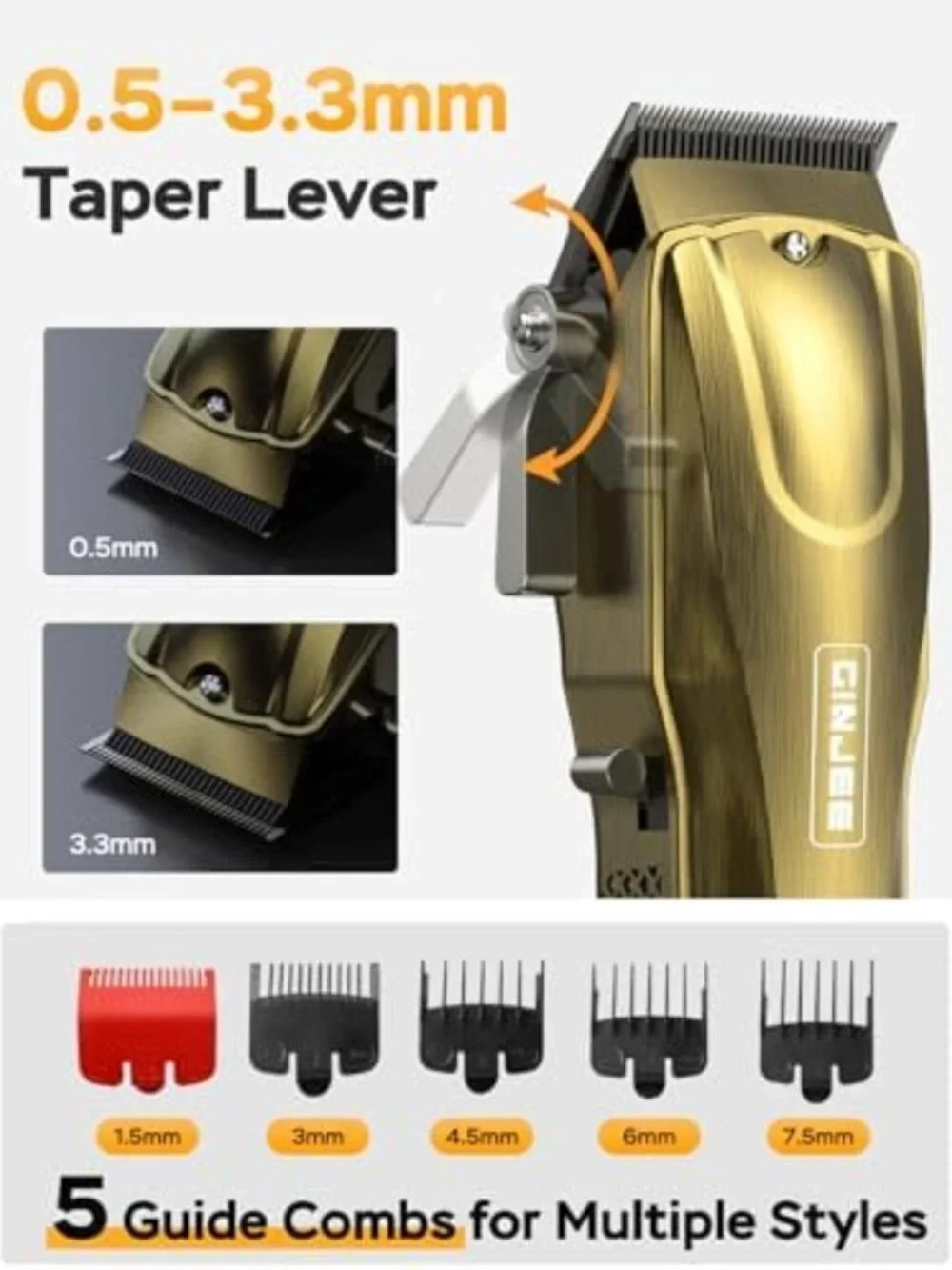 Cordless Hair Clippers for Men, LED Display, 7000 RPM, Professional Grooming